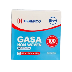 Caja Gasa no tejida esteril 10x10 Herenco