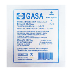 Caja Herenco gasa 4 capas sin hilachas 10x10cm