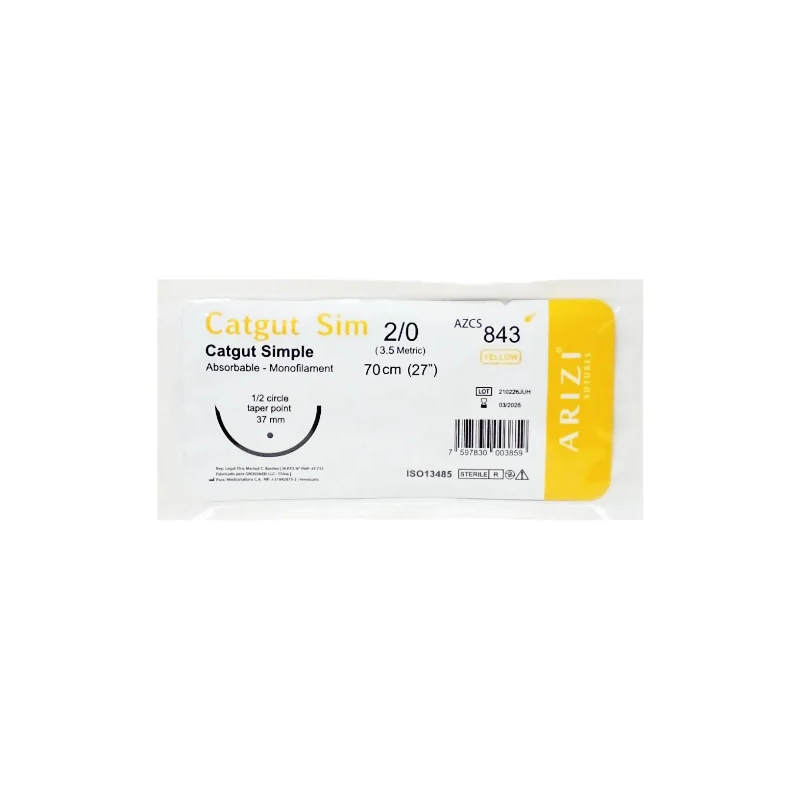 Hilo 2- 0 de sutura absorbible Vital Sutures