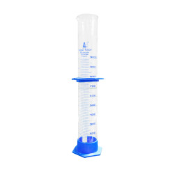 Probeta vidrio base plástica 100ml