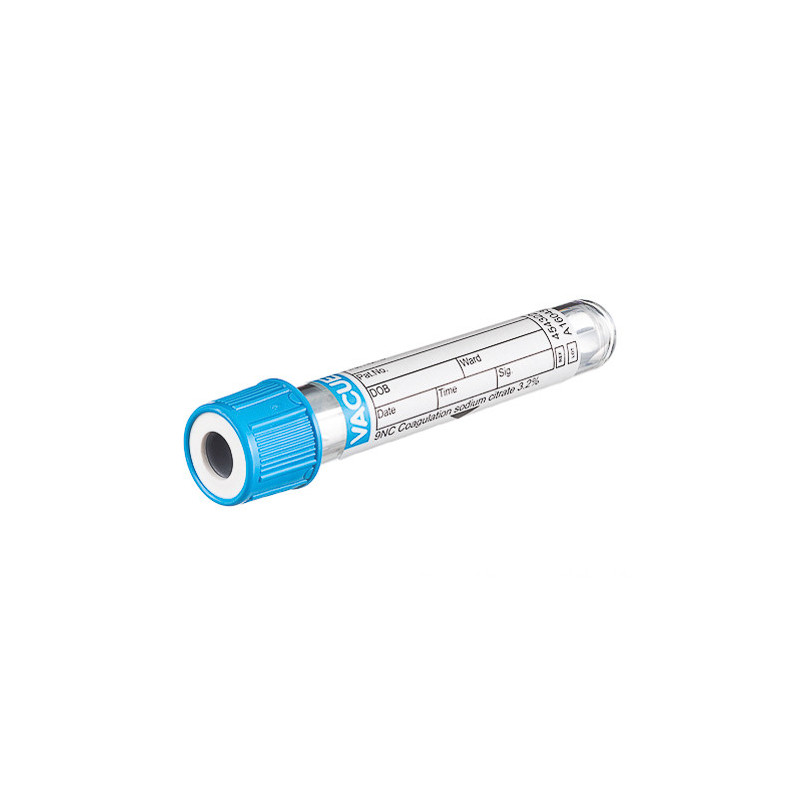 Tubo recolector de sangre al vacío Azul