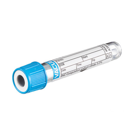 Tubo recolector de sangre al vacío Azul