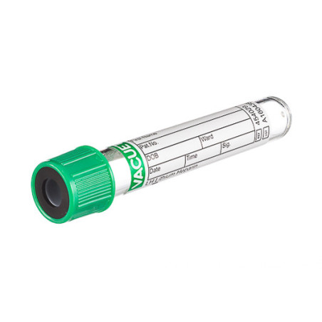 Tubo recolector de sangre al vacío Verde