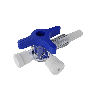 Llave de tres vías con adaptador de bloqueo
