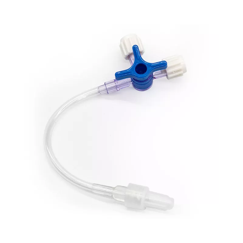 llave de tres vías con tubo de extención 10cm